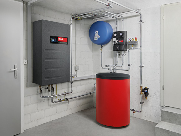 Belaria® pro Luft/Wasser-Wärmepumpe von Hoval Innenaufstellung